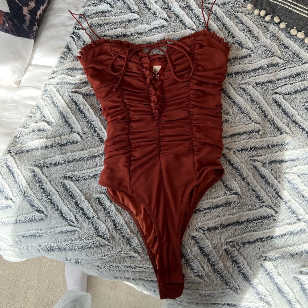 Burnt orange bodysuit